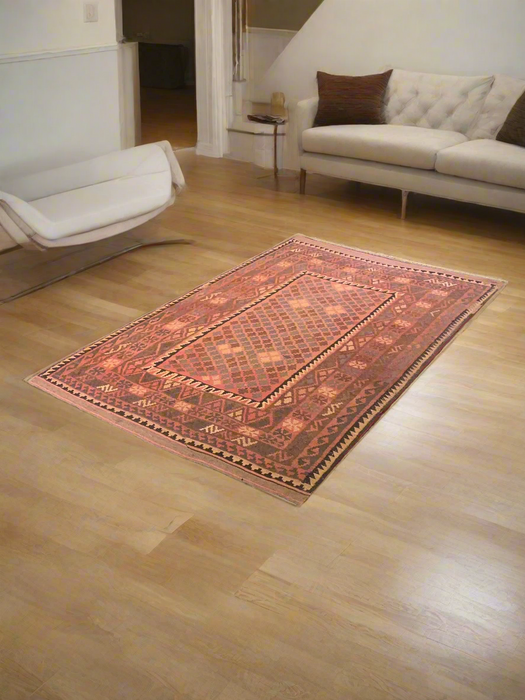 Afghan Kilim Handwoven flatweave Rug – size 4' 3" x 6' 4"