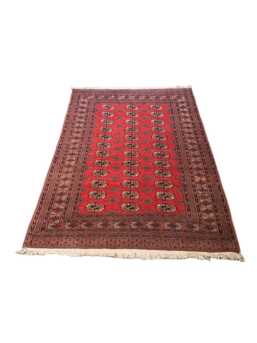 Hand-Knotted Pakistani Bokhara Rug – 100% Wool, size 4' 2" x 6"