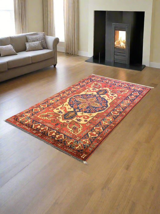 Terkaman Tribal Afghan Oriental Rug, size 4" x 6' 8"