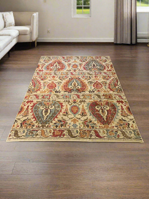 Persian-Inspired. Modern Defined. Turkish Made Rug, size 5' 2" x 7' 6"
