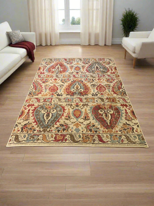 Persian-Inspired. Modern Defined. Turkish Made Rug, size 5' 2" x 7' 6"