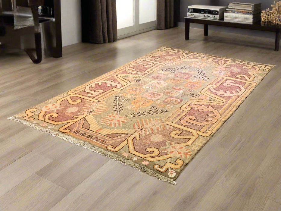 Antique Khotan Samarkand Rug, circa 1910's, size 5' 1" x 8' 4"