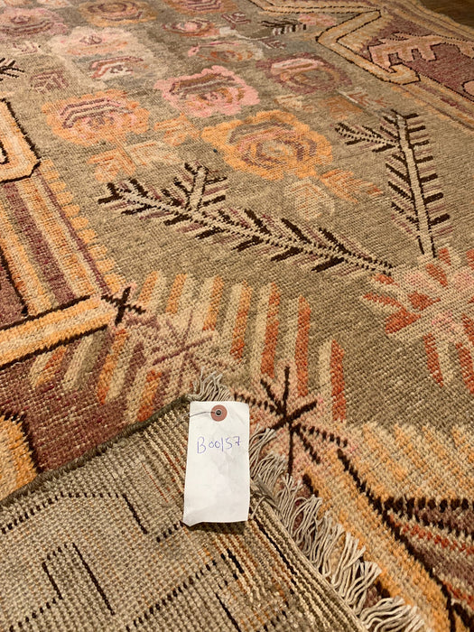 Antique Khotan Samarkand Rug, circa 1910's, size 5' 1" x 8' 4"