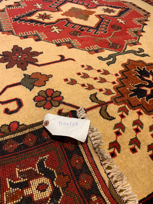 Terkaman Tribal Afghan Oriental Rug, size 5' 2" x 6' 9"