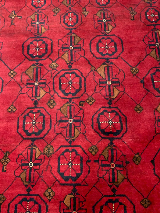 Terkaman Tribal Afghan Oriental Rug, size 4' 9" x 6' 4"