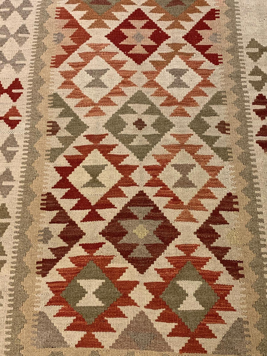Afghan Kilim Handwoven flatweave Rug – size 3' 11" x 7"