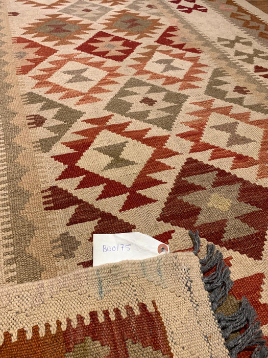 Afghan Kilim Handwoven flatweave Rug – size 3' 11" x 7"