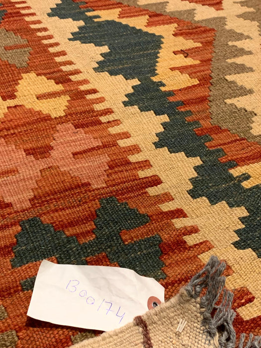 Afghan Kilim Handwoven flatweave Rug – size 4' 10" x 6' 2"