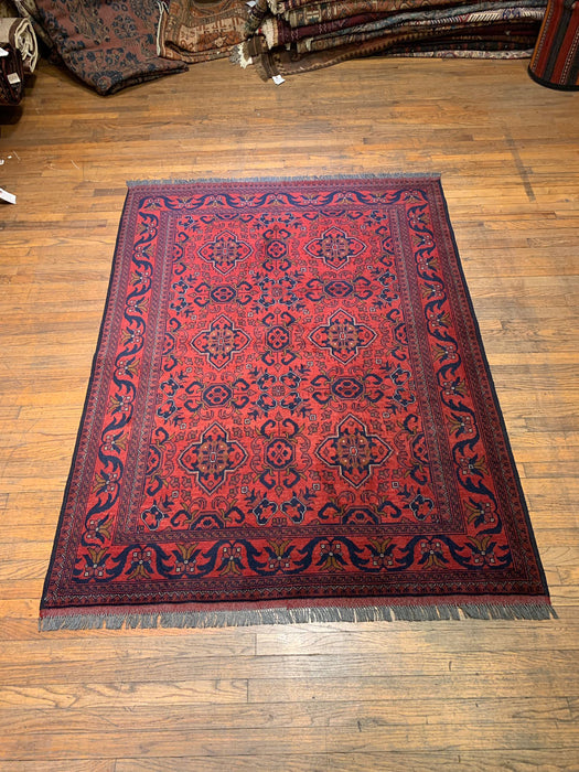 Terkaman Tribal Afghan Oriental Rug, size 5" x 6 ' 7"