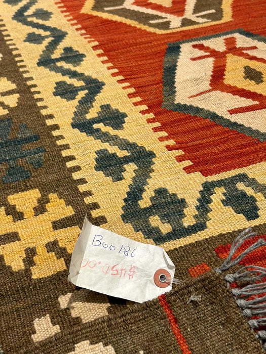 Afghan Kilim Handwoven flatweave Rug – size 4' 6" x 7"