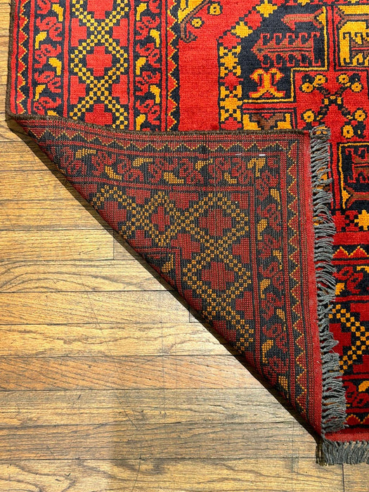 Terkaman Tribal Afghan Oriental Rug, size 4" x 7"