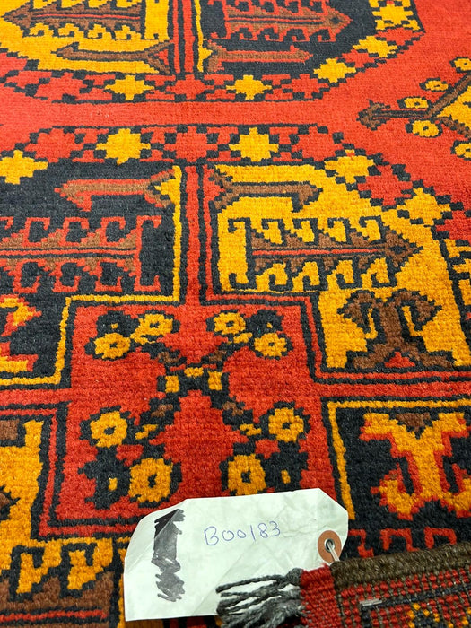 Terkaman Tribal Afghan Oriental Rug, size 4" x 7"