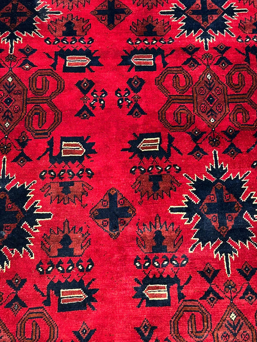 Terkaman Tribal Afghan Oriental Rug, size 4' 2" x 6' 7"