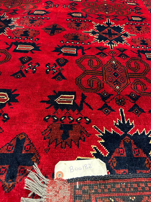 Terkaman Tribal Afghan Oriental Rug, size 4' 2" x 6' 7"