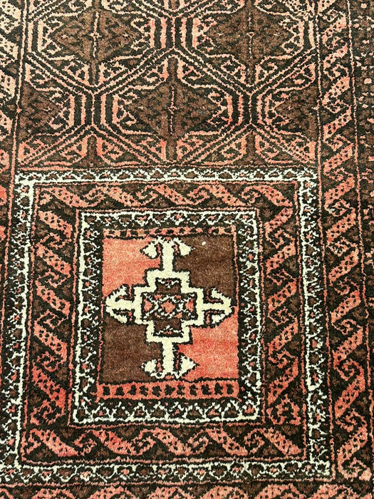 Terkaman Tribal Baluch Oriental Rug 4" x 7"(A)