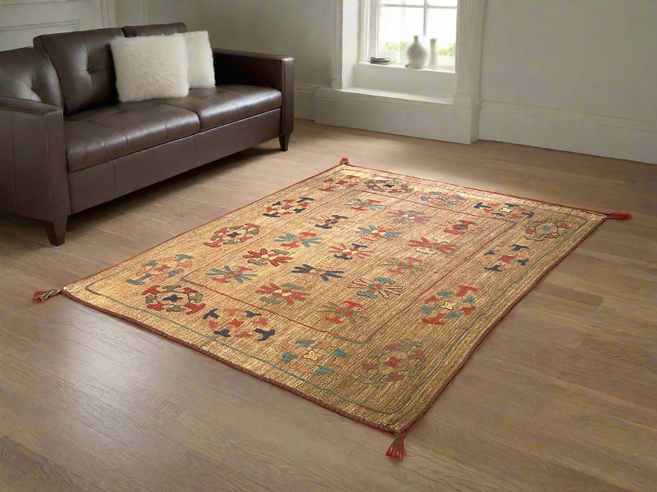 Afghan Kilim Handwoven flatweave Rug – size 5' 2" x 6' 10"