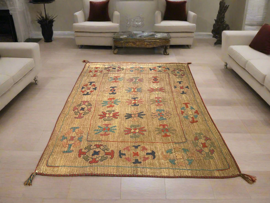 Afghan Kilim Handwoven flatweave Rug – size 5' 2" x 6' 10"