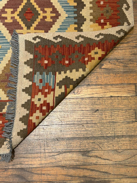 Afghan Kilim Handwoven flatweave Rug – size 4' 10" x 6' 7"