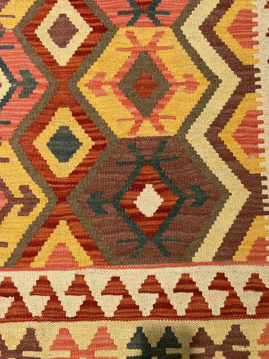 Afghan Kilim Handwoven flatweave Rug – size 5" x 6' 7"