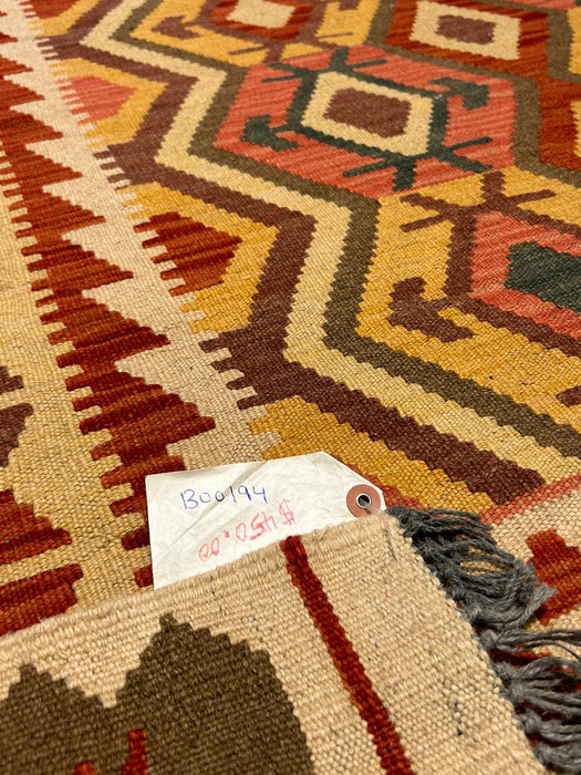 Afghan Kilim Handwoven flatweave Rug – size 5" x 6' 7"