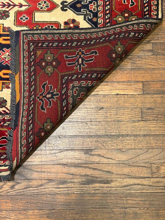 Terkaman Tribal Afghan Oriental Rug, size 5' 2" x 6' 5"