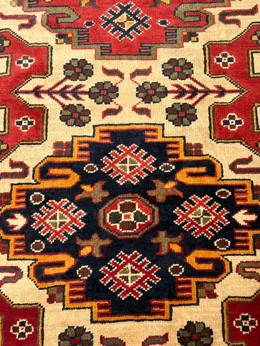 Terkaman Tribal Afghan Oriental Rug, size 5' 2" x 6' 5"