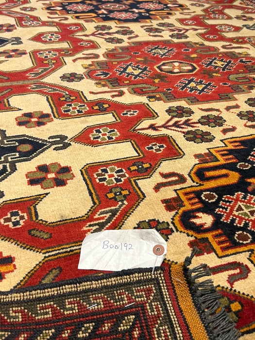 Terkaman Tribal Afghan Oriental Rug, size 5' 2" x 6' 5"