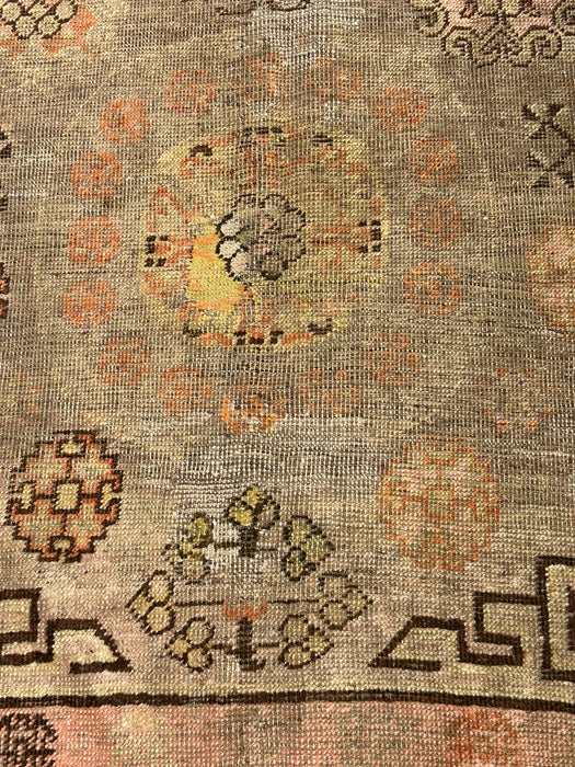 Antique Khotan Samarkand Rug, circa 1910's, size 4' 5" x 8"