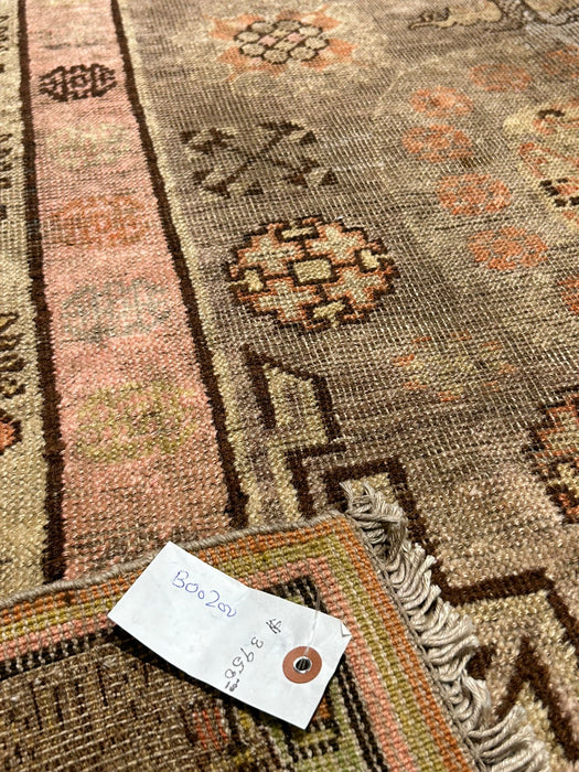 Antique Khotan Samarkand Rug, circa 1910's, size 4' 5" x 8"