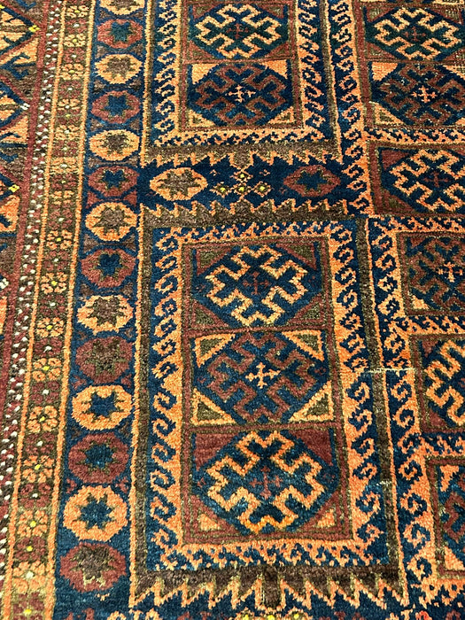 Sold out Terkaman Tribal Afghan Oriental Rug, size 4" x7"