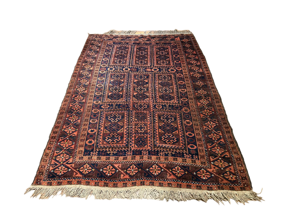 Sold out Terkaman Tribal Afghan Oriental Rug, size 4" x7"