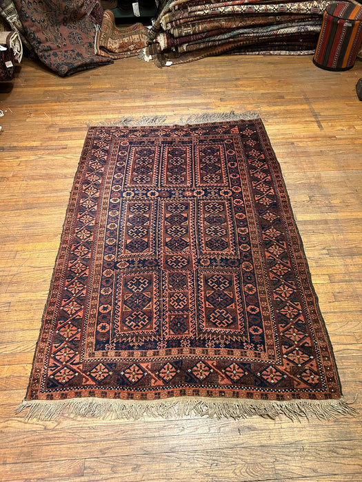Sold out Terkaman Tribal Afghan Oriental Rug, size 4" x7"