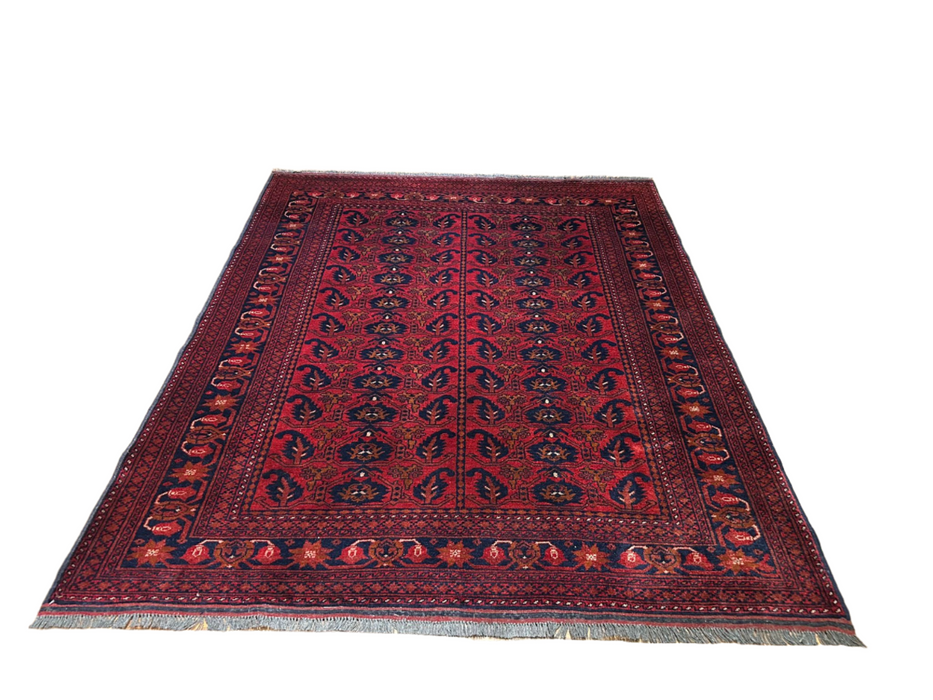 Terkaman Tribal Afghan Oriental Rug, size 5" x 6' 4"
