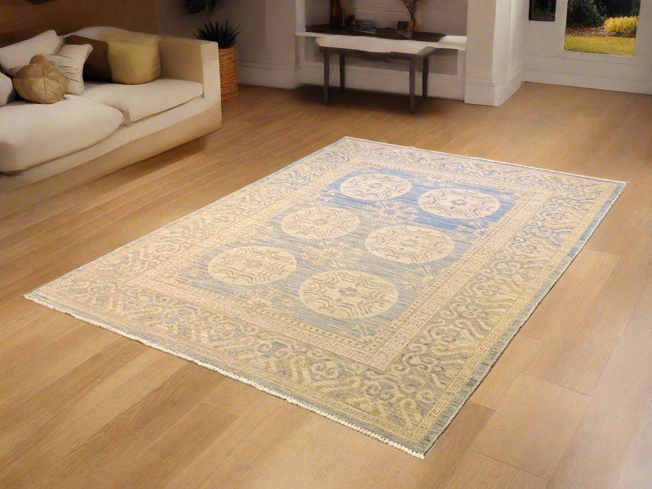 Khotan Pomegranate design Oriental Rug, size 5' 2" x 7"  (D)