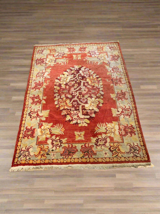 Antique Khotan Samarkand Rug, circa 1910's, size 4' 10" x 6' 7"
