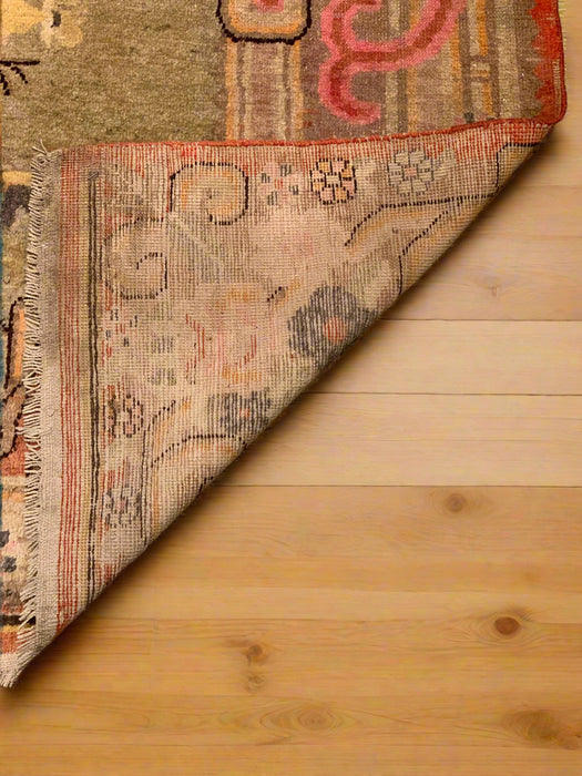 Antique Khotan Samarkand Rug, circa 1910's, size 4' 7" x 7' 9"