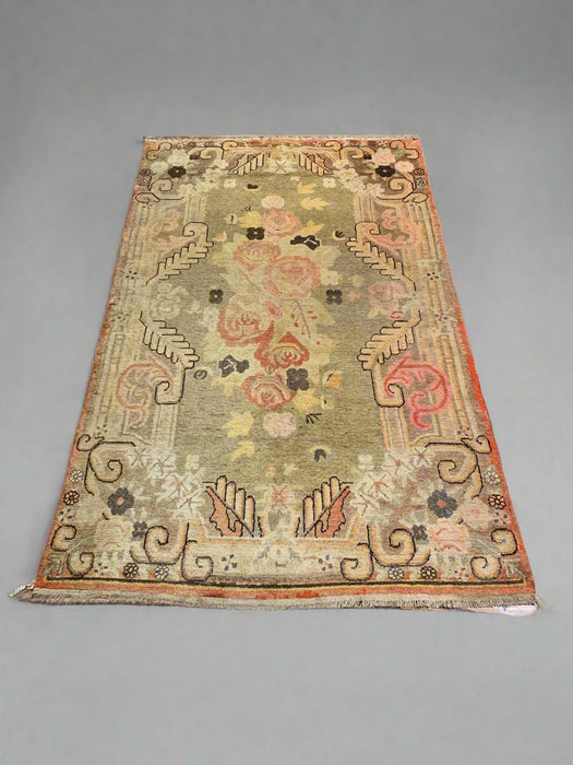 Antique Khotan Samarkand Rug, circa 1910's, size 4' 7" x 7' 9"