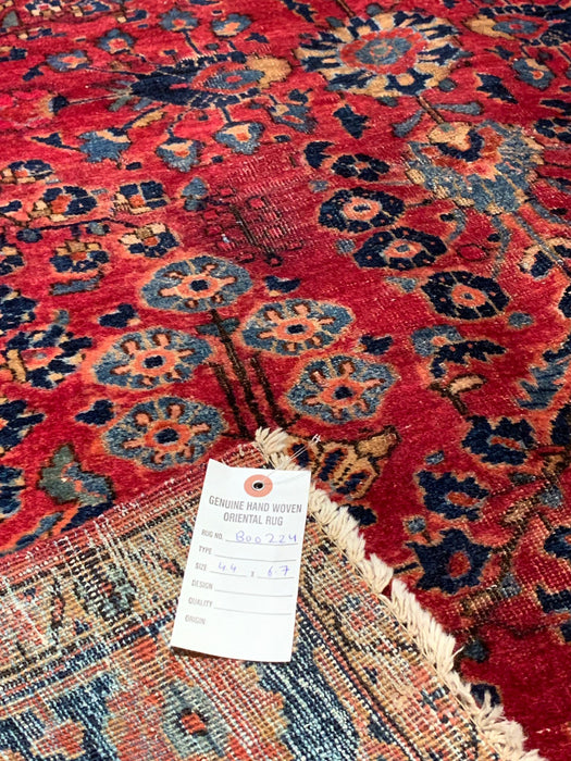 Timeless Beauty, Woven by Hand. Antique Persian Sarouk Rug, size 4' 4" x 6' 7"  (F)