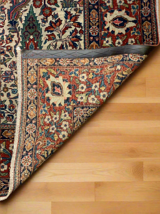 Timeless Beauty, Woven by Hand. Antique Persian Kashan Rug, size 4' 7" x 6' 6"  (F)