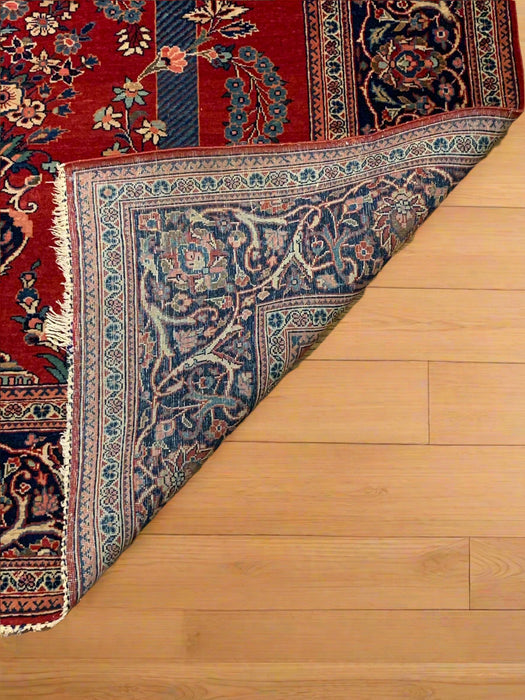 Timeless Beauty, Woven by Hand. Antique Persian Mahajaran Sarouk Rug, size 4' 4" x 6' 7"