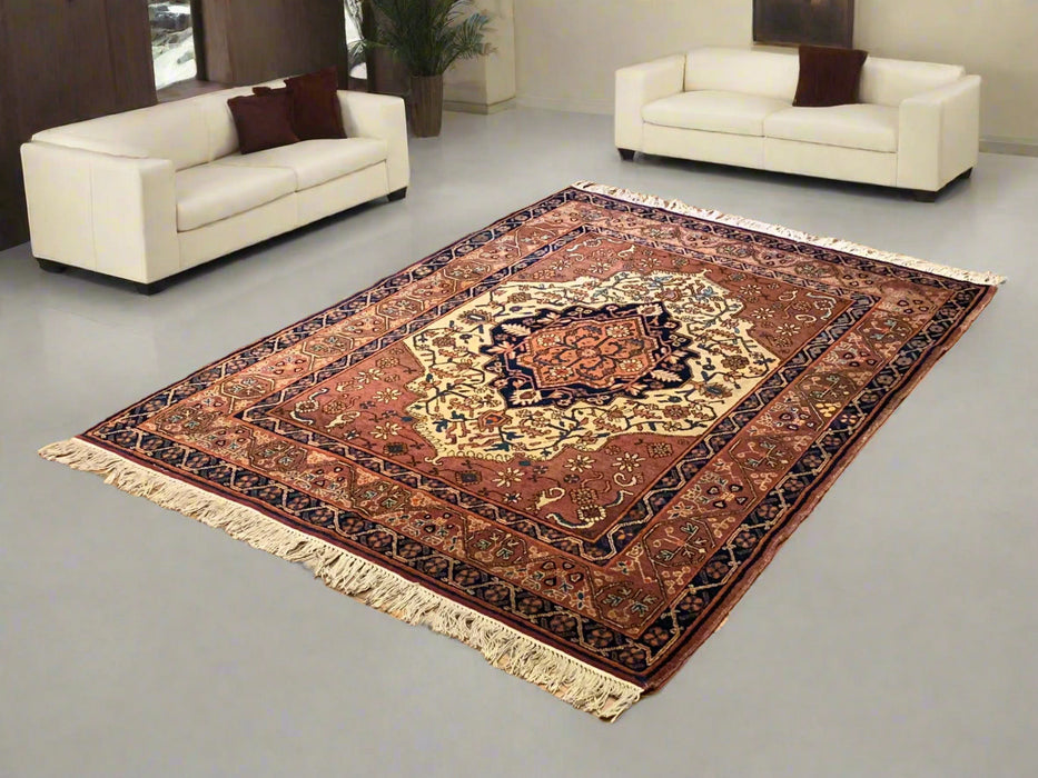 Timeless Beauty, Woven by Hand. Antique Persian Tabriz Rug, size  4' 5" x 6' 7" (F) antique Persian