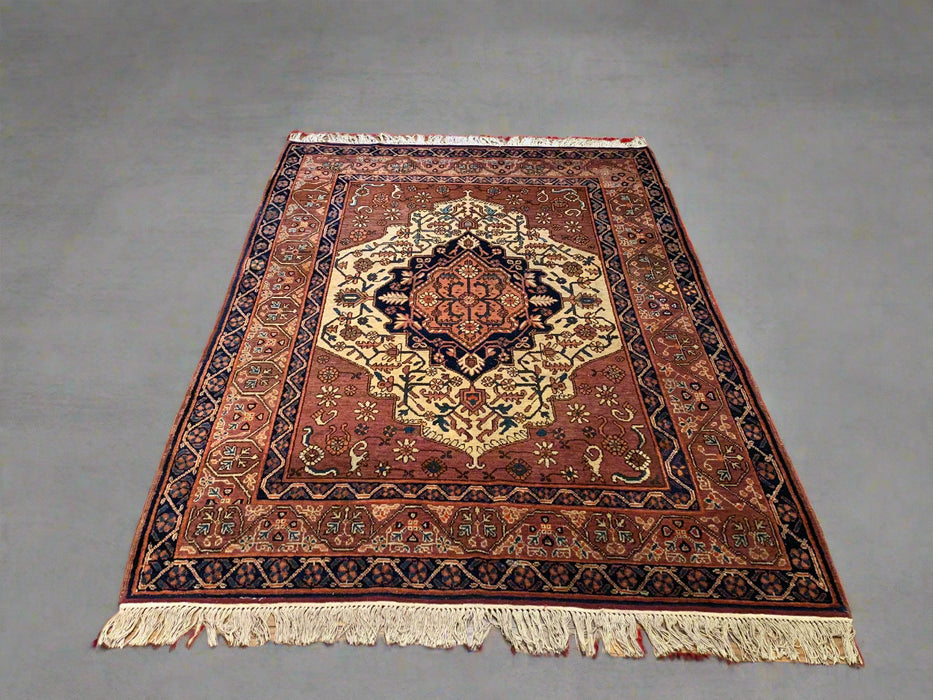 Timeless Beauty, Woven by Hand. Antique Persian Tabriz Rug, size  4' 5" x 6' 7" (F) antique Persian