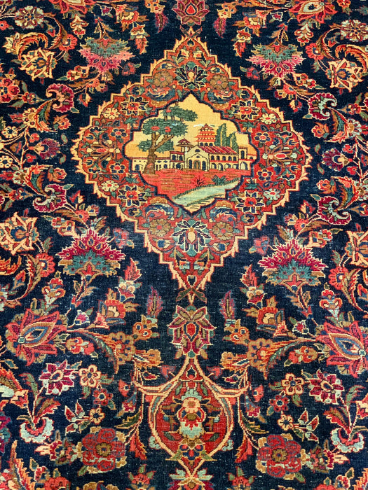 Timeless Beauty, Woven by Hand. Antique Persian Kashan Rug, size 4' 3" x 7" ( F)