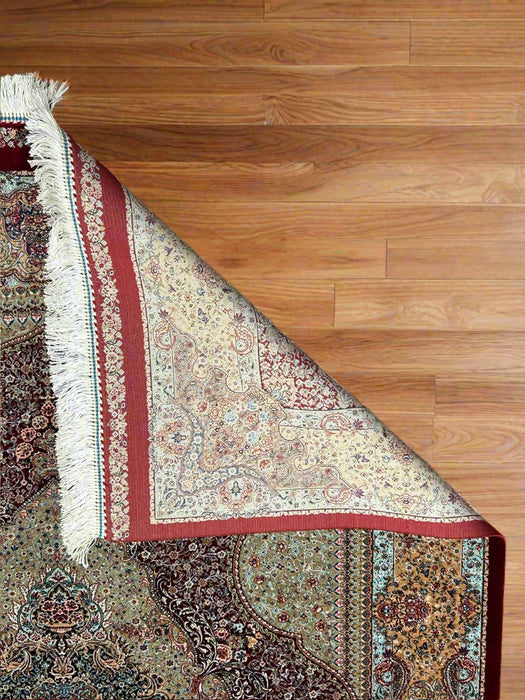 Exquisite 100% Silk Persian Design Rug – Elegant and Luxurious, size 4' x 6'