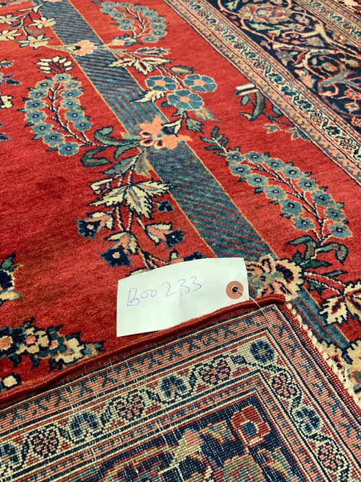 Timeless Beauty, Woven by Hand. Antique Persian Mahajaran Sarouk Rug, size 4' 4" x 6' 7"