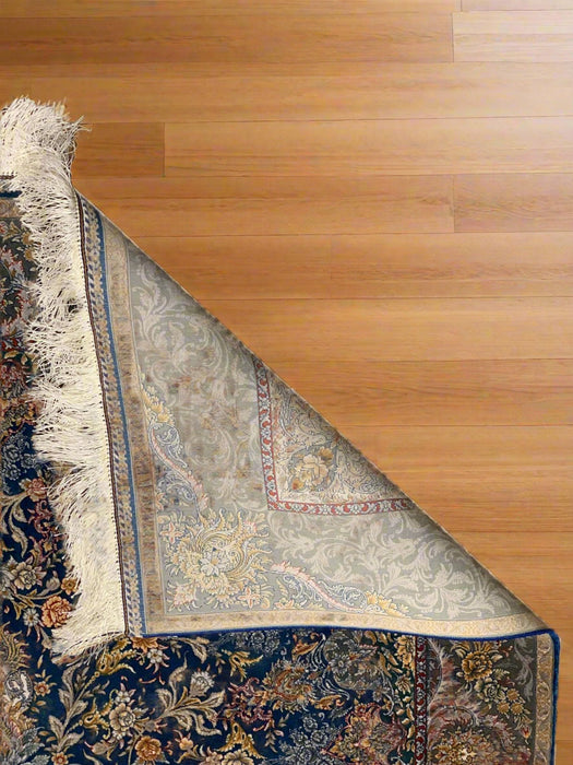 Exquisite 100% Silk Persian Design Rug – Elegant and Luxurious, size 4" x 6"  (H)