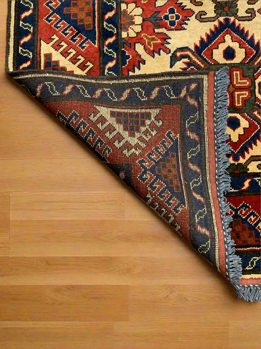 Terkaman Tribal Afghan Oriental Rug, size 3' 10" x 6' 5"