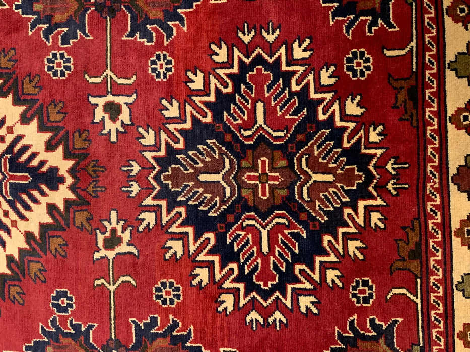 Terkaman Tribal Afghan Oriental Rug, size 4' 2" x 6' 6"