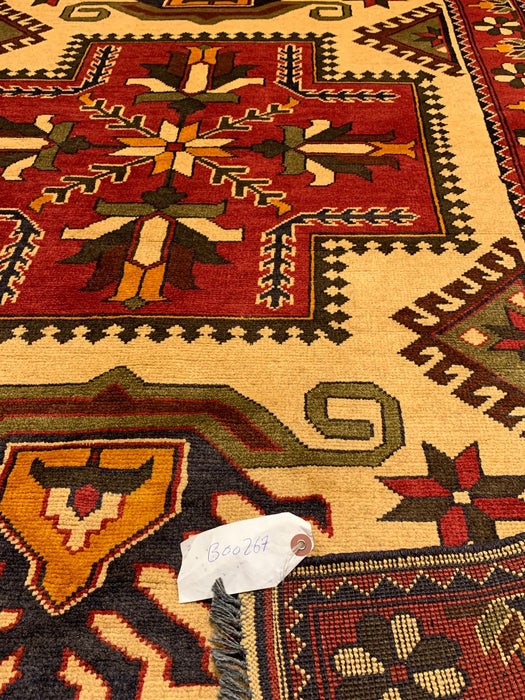 Terkaman Tribal Afghan Oriental Rug, size 3' 7" x 6' 5"