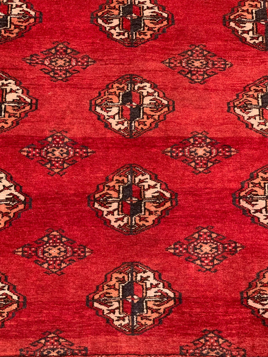 Terkaman Tribal Afghan Oriental Rug, size 4' 1" x 5' 8" (C) ( antique )